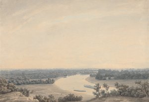 リッチモンドヒルから南西に見えるテムズ川 作： John Robert Cozens